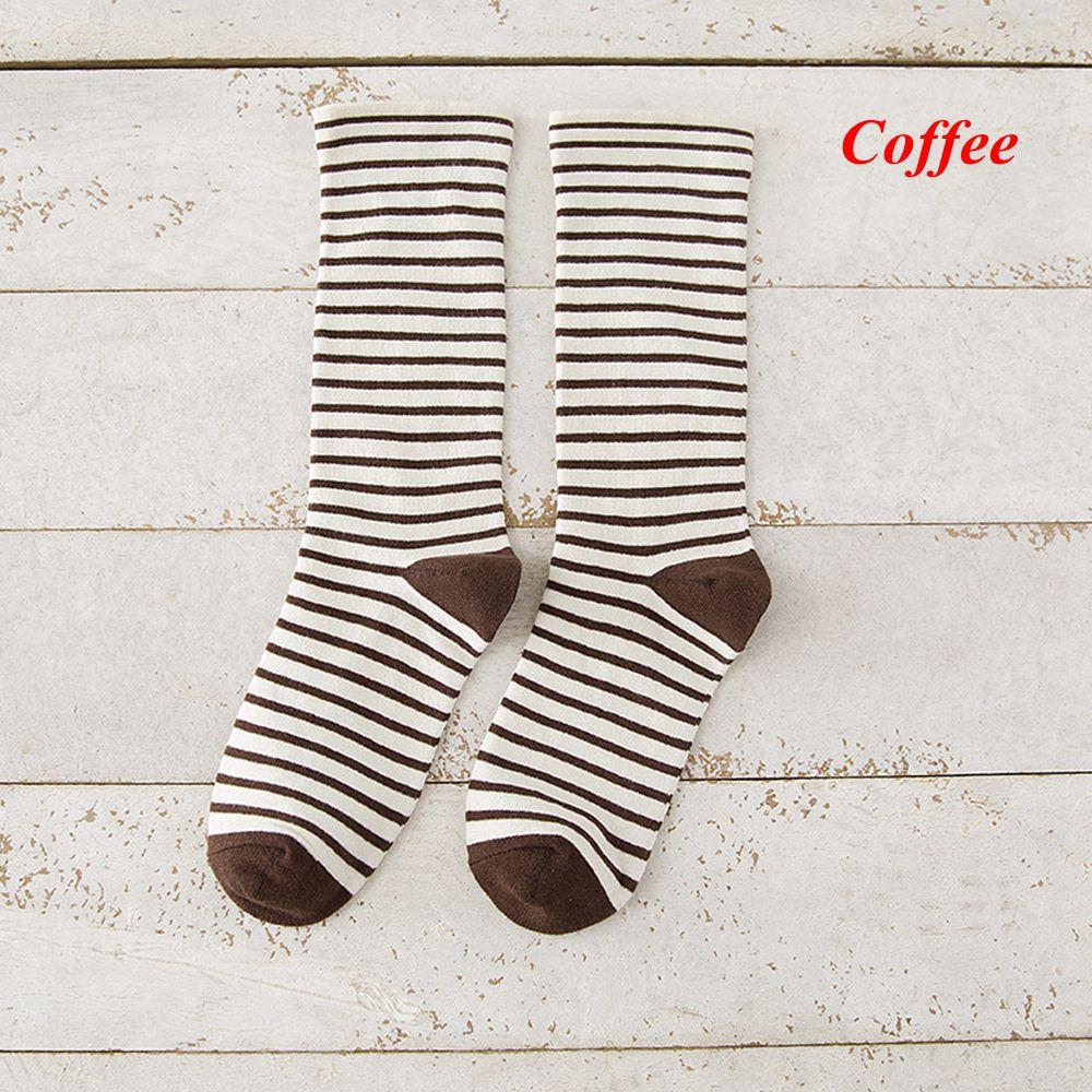 Gifts Winter Warm Ankle Cotton Striped Socks Knit Elastic Hosiery