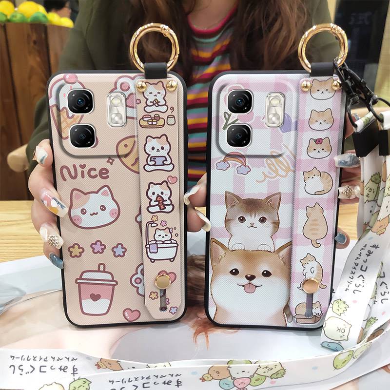 Back Cover Shockproof Phone Case For Infinix Hot50i/Smart9/X6531/X6532 Silicone Ring Anti-knock Waterproof Kickstand