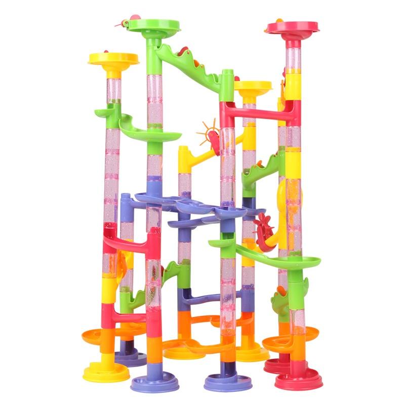 New 58Pcs Marble Run Race Children Kid Boys Building Construction Blocks Creative Game Puzzle Toy