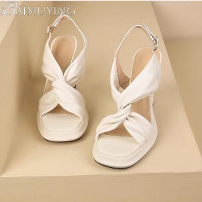 Женские сандалии с квадратным носком на платформе на высоком каблуке обувь 2025 тренд новые летние элегантные массивные туфли-лодочки для платья неглубокие zapatillas de mujer