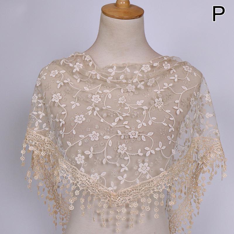 Women's Scarves Tassel Floral Lace Scarf Summer Clothing Accessories Fashion Shawl