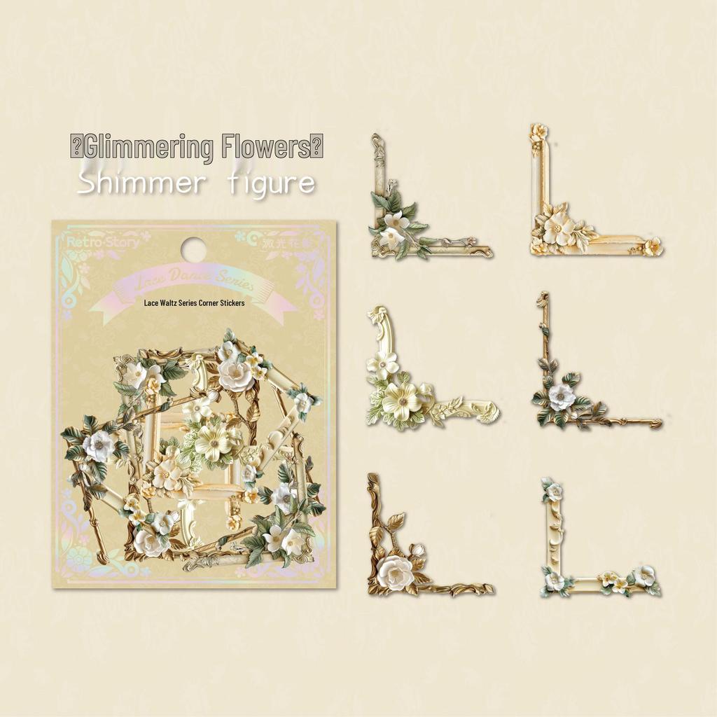 РетроИстория Сделай сам Угловые наклейки с декором из роз