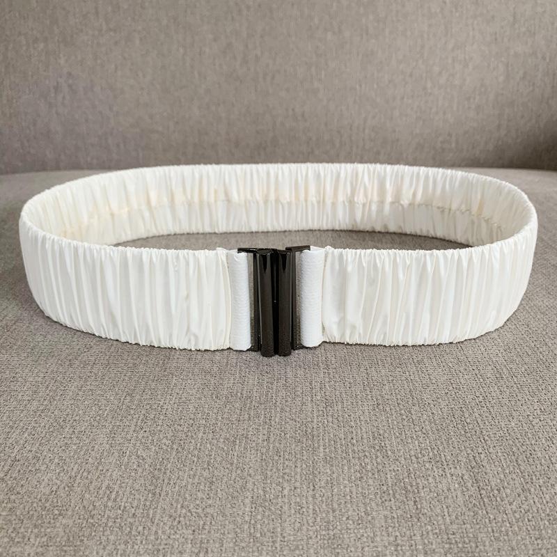 Новая пуховая ткань, гладкий эластичный пояс, плиссированная эластичная поясная вставка, женский широкий пояс-стотник с пухом