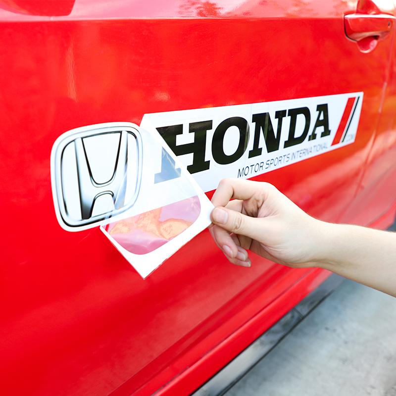 2Pcs Car Door Sticker Anti-Scratch Decals Decoration Accessories For Honda Fit Jazz GK5 Civic Type-R CRV Pilot Accord Insight SM1
