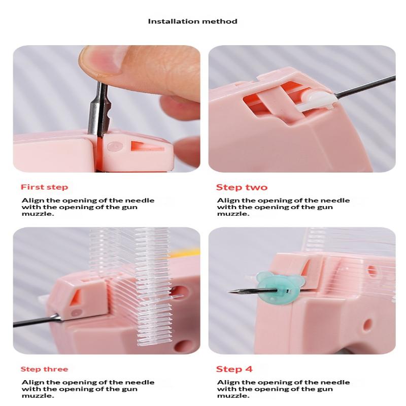 Пистолет для этикеток Держатель для квилтов Пистолет для бирок Мягкий силиконовый Безигольный защелкивающийся Одноигольный швейный пистолет Не оставляющий следов лист Противоскользящий инструмент
