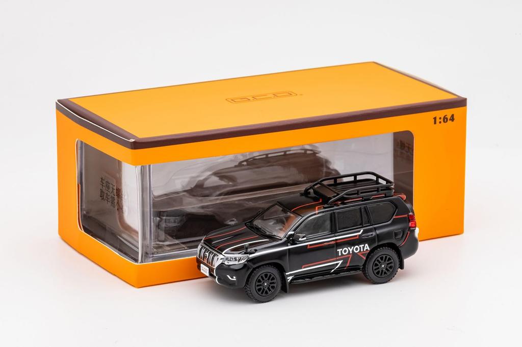 Gaincorp Products 1/64 Scale Toyota Land Cruiser Prado 150 Rally Version RHD Black Finished Product