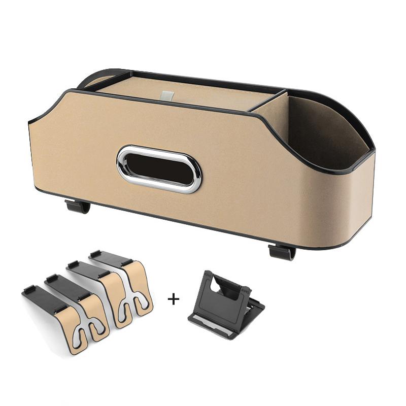 Органайзер на спинку автомобильного сиденья с подстаканником, коробкой для салфеток и держателями для мобильных телефонов, автомобильный подголовник, многофункциональный ящик для хранения на заднем сиденье