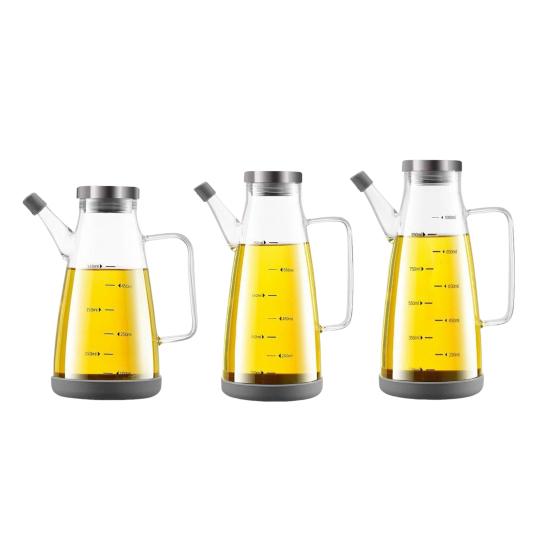 Стеклянная бутылка-дозатор для масла с носиком без капель 550/750/1000 мл, большая емкость для масла, термостойкая