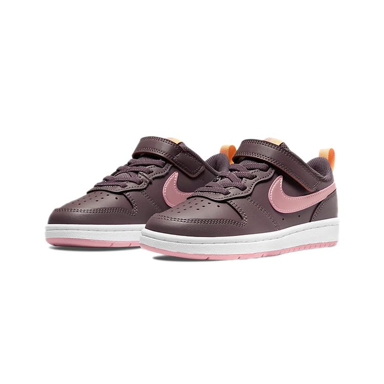 Nike Кроссовки Court Borough Low 2 PS Violet Ore Kids, фиолетовые, дынно-розовые, глазурь BQ5451-200