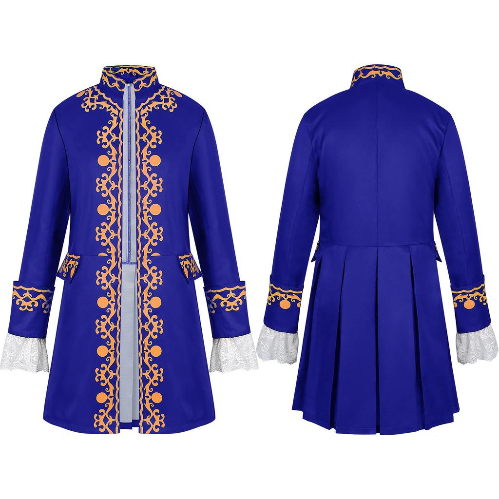 Хэллоуин Мужчины Зима Теплый Винтаж Фрак Куртка Пальто Верхняя Одежда Пуговицы Пальто