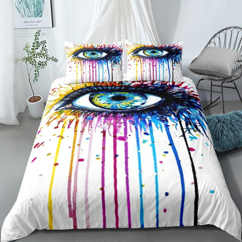 Space Eye Duvet Cover Set UK Single Double Queen US Twin Full King Size  Bed Linen Set