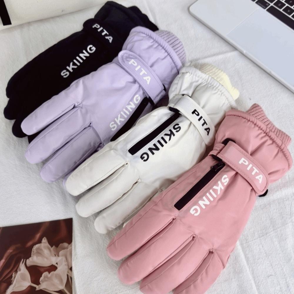 Сохраняйте тепло Теплые лыжные перчатки Сенсорный экран Зимние варежки Новые утолщенные термоперчатки Женские Девичьи