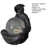 Halloween Crystal Ball Decoration Reaper Statue Gothic Spooky Sculpture with Light-Up Ball Halloween Statue Ornament