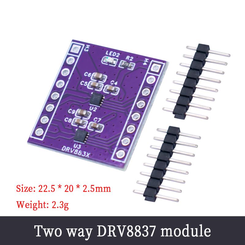 LIZAO DRV8837 Модуль драйвера двигателя H-моста для одного и двух DC-двигателей 1,8 А Плата управления шаговым двигателем