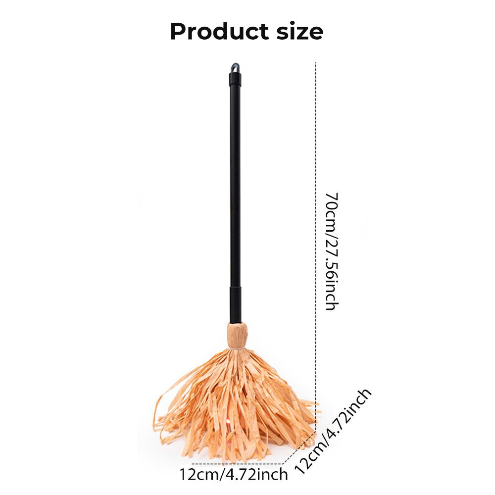 Floating Witch's Broom Halloween Holiday Party Decoration Props Haunted Animated Dancing Broomstick Halloween Decorations