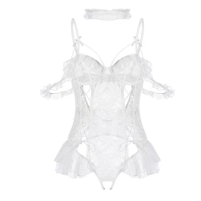 Сексуальное сексуальное нижнее белье горячая перспектива сетчатый цельный униформа большой размер костюм 2390