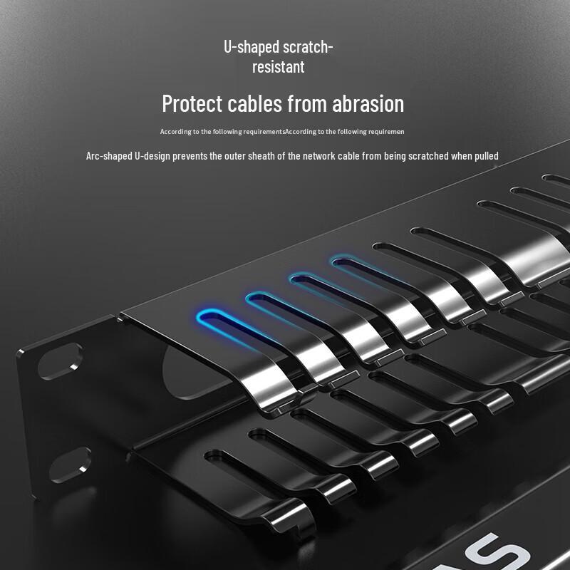 Aocas 19-inch 24-Port Cable Management Panel