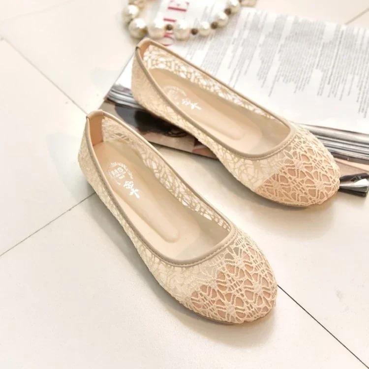 Новинка 2024 года, женская обувь на плоской подошве, балетки, модная женская обувь с бантом, без шнуровки, милая летняя женская обувь на плоской подошве с вырезами