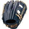 ZETT Youth Softball Glove Zero One Stage Brown BJGB71520F (Glove) All-Around, Navy/P (2932), Size M,