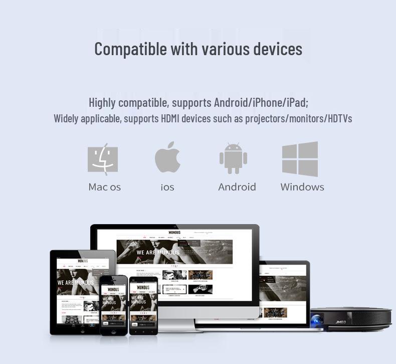 Беспроводное устройство для зеркалирования экрана HDMI с телефона на телевизор/монитор компьютера