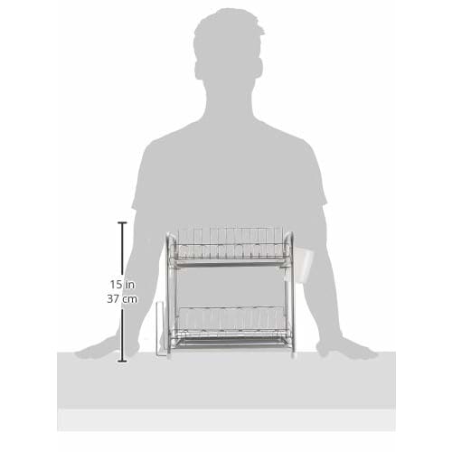 Pearl Metal Resin Dish Drainer, 2-Tier, Simple Wear HW-7301