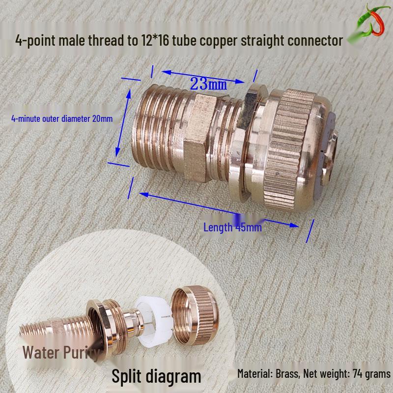 4-Minute Inner Thread to Hose Connector 1216 – Car Wash and Water Tap Adapter, Soft Hose Copper Fitting.