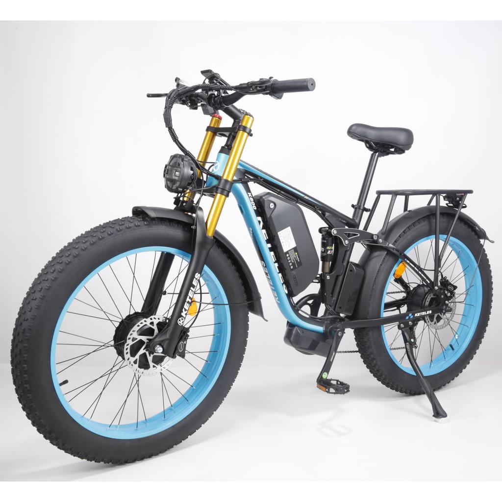 KETELES K800 Electric Bicycle Women 48V23Ah Battery, Dual 1000W Motor, 26Tire Men's Electric Bicycle