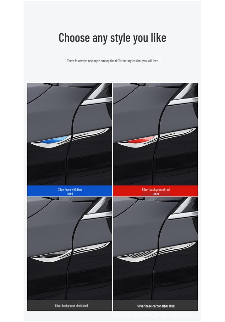 Боковой металлический шильдик-лезвие для Jetta VA3/VS5/VS7