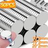 5/50PCS Small Strong Magnets Round Neodymium Magnetic Disc for Whiteboard Fridge DIY Craft School Office Adhesive Magnetic Hooks