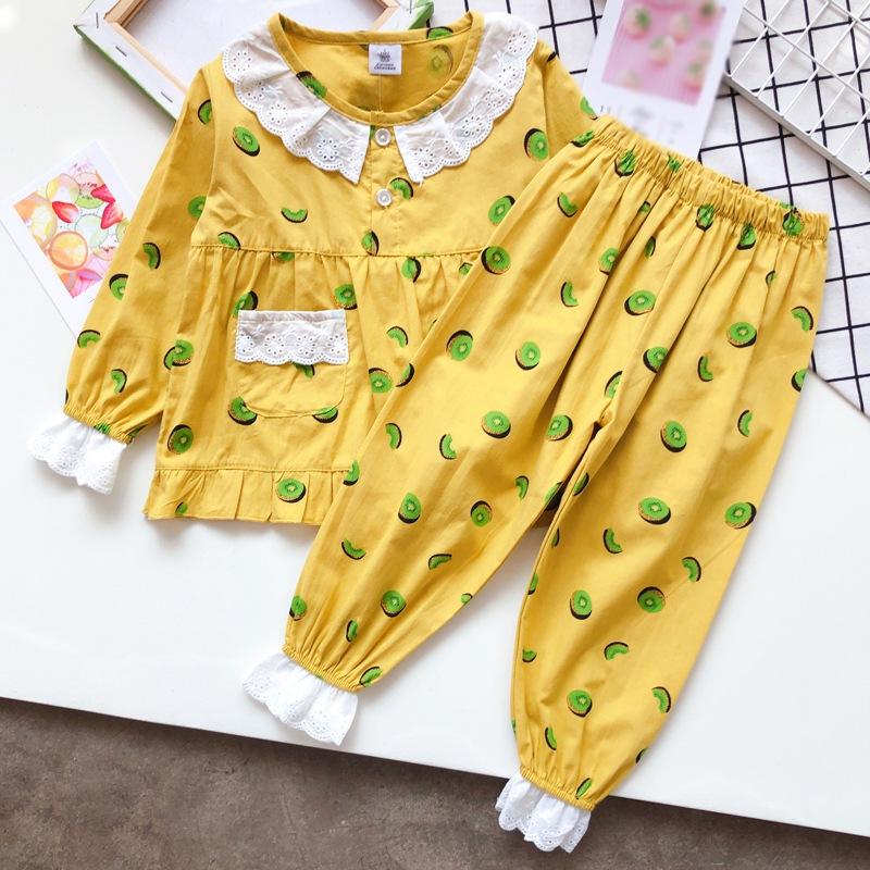 Пижамный комплект для девочек, детская ночная рубашка, одежда для девочек с длинными рукавами, одежда для сна