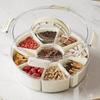 9-Compartment Spice Storage Box with Handle, Multi-use Dried Fruit Tray, Fridge Organizer, Airtight Fresh-Keeping Container