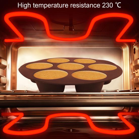 6/7/8 Inch 7 Cup Round Food Grade Cake Mold Non-stick Easy To Clean Air Fryers Accessories Silicone Universal Muffin Cake Cups Bakery Supplies