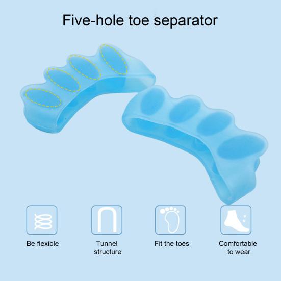 4 шт. Разделитель пальцев ног Разделитель пальцев ног Распорки пальцев ног Силиконовая поддержка пальцев ног