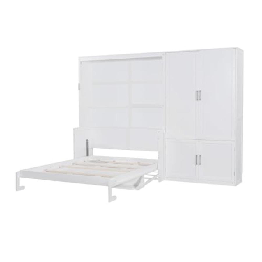 Кровать-шкаф Murphy Bed, размер Queen Size, настенная кровать со встроенным шкафом для хранения и гидравлической подъемной системой, деревянная скрывающаяся платформа для кровати