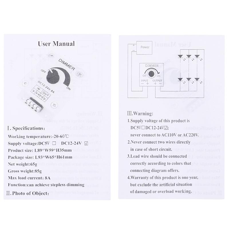 1 шт. 12 В-24 В 8 А PIR-датчик светодиодная лента выключатель диммер регулятор яркости