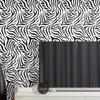 1 Roll Self-Adhesive Wallpaper Zebra Stripes Pattern Contact Paper Peel and Stick Waterproof Removable Living Room Kitchen Bedroom Dormitory Wallpaper