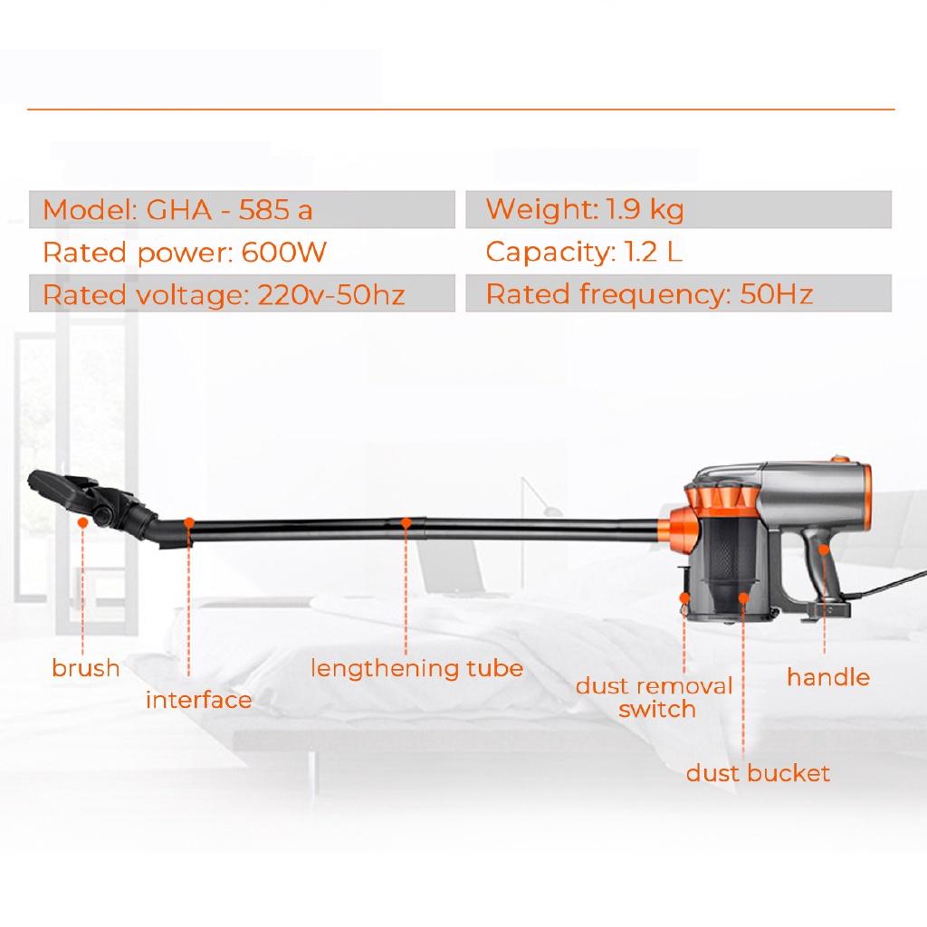 Ручной пылесос с сильным всасыванием 16000 Па, портативный бытовой пылесос 2в1, пылесборник, аспиратор с низким уровнем шума