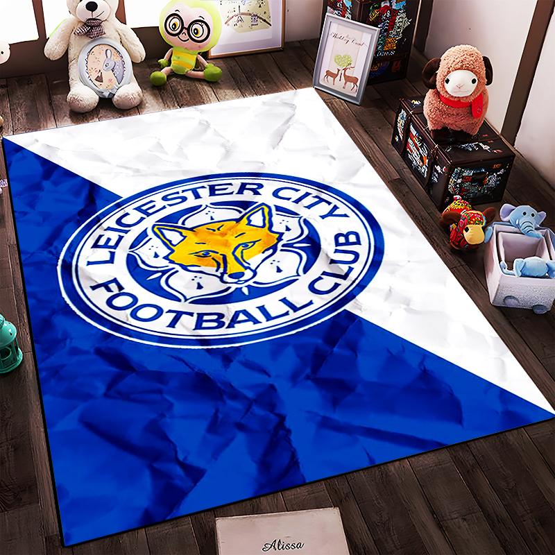 Leicester City FC Logo Rug Non-slip rug suitable for living room and bedroom sofas