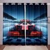3D-печать на заказ шторы с крутым рисунком гоночного автомобиля для детской комнаты, игровой комнаты, декоративные шторы с люверсами сверху