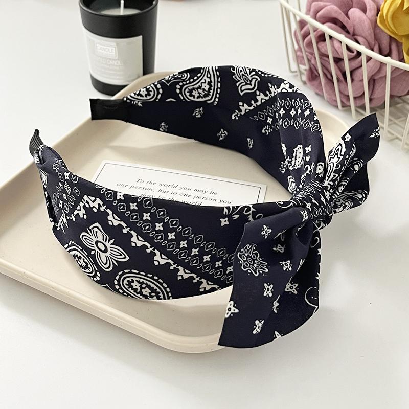 Модные широкополые повязки на голову с двойным слоем бантов, аксессуары для волос с большим бантом и боковым узлом, обруч для волос для женщин