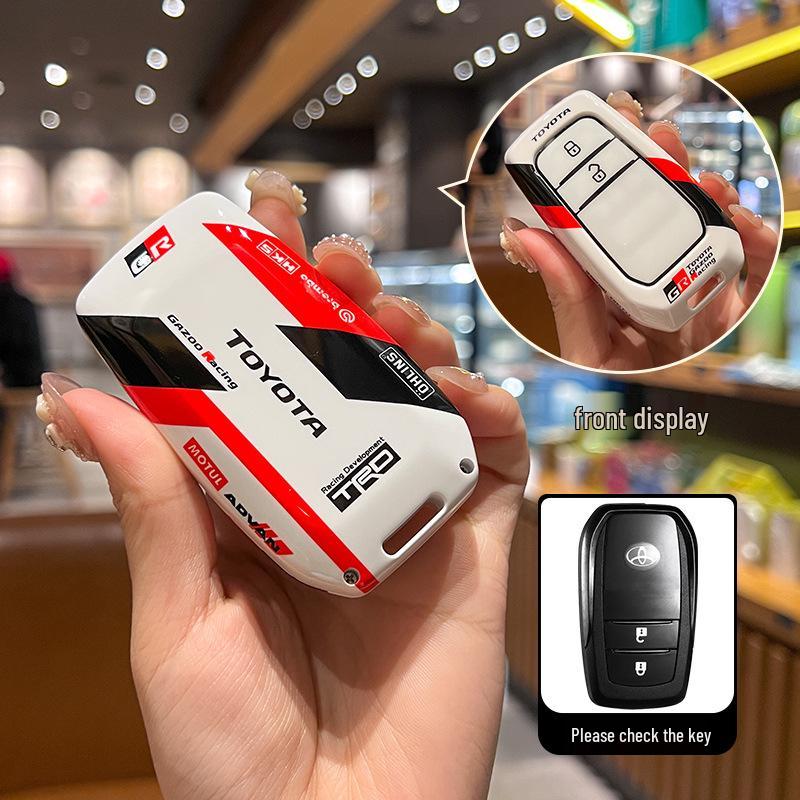 Чехол для ключа Toyota Camry, Corolla, Levin, Avalon, Highlander, RAV4, CHR с металлической пряжкой