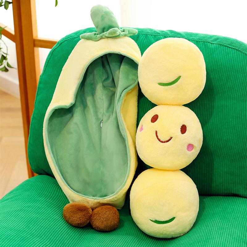 Pea Plush Toy Funny Snow Pea Doll Birthday Gift Claw Machine Doll
