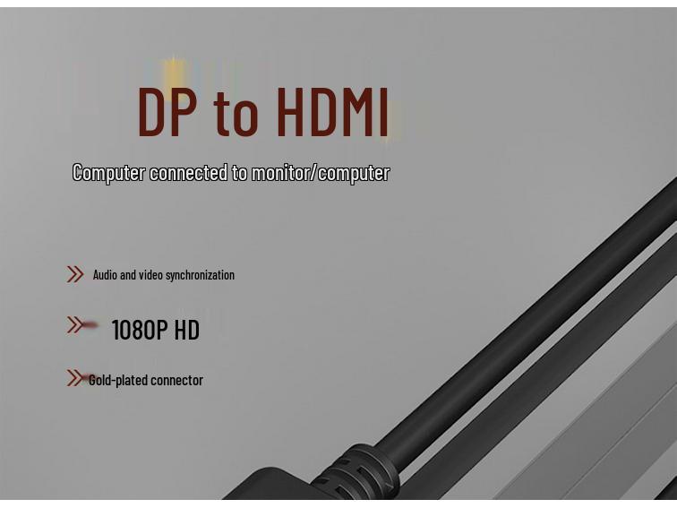 Кабель-адаптер DP to HDMI 8K/4K для подключения компьютерного монитора высокой четкости