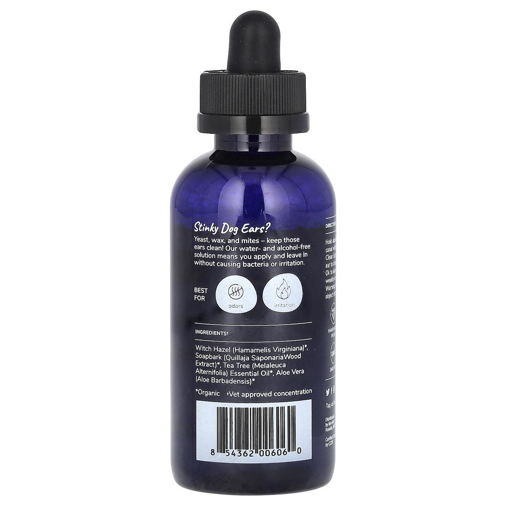 Kin+Kind Чистые уши, несмываемое средство для облегчения состояния у собак, 118 мл(4 жидких унции)