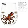 Ocean Lover Birthday Gift Handcrafted Glass Cup, Unique Marine Animal Theme Print Artisan Hand Blown Cup Bar Tumbler, Decorative Glassware for