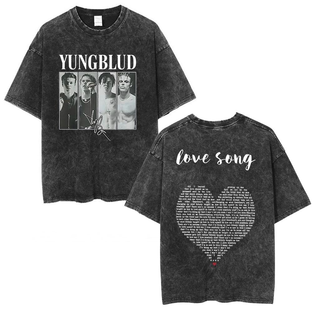 Yungblud IDOLS Album Tour  T Shirts Men Women Clothing Washed Vintage Short Sleeve Tshirts Oversized Casual Cotton Tshirt