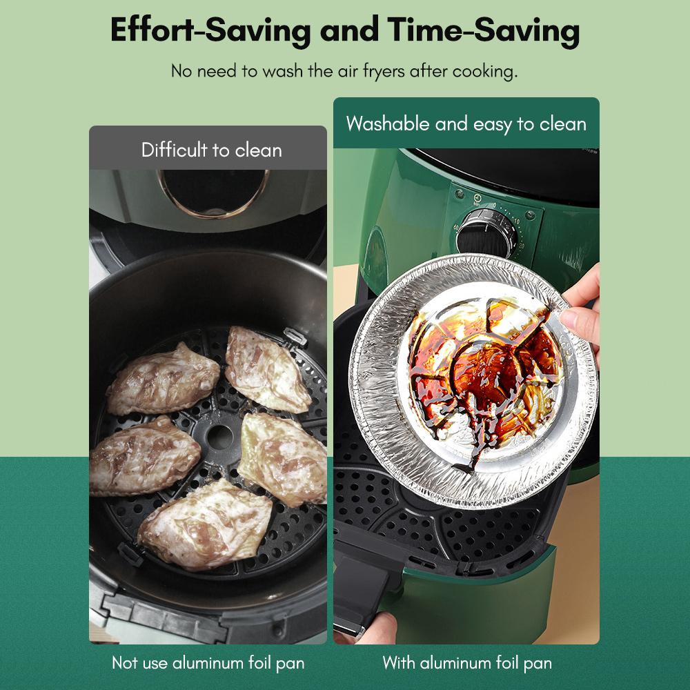 100 шт. 6-дюймовые одноразовые алюминиевые фольгированные тарелки круглые противни из оловянной фольги для фритюрниц выпечки кулинарии