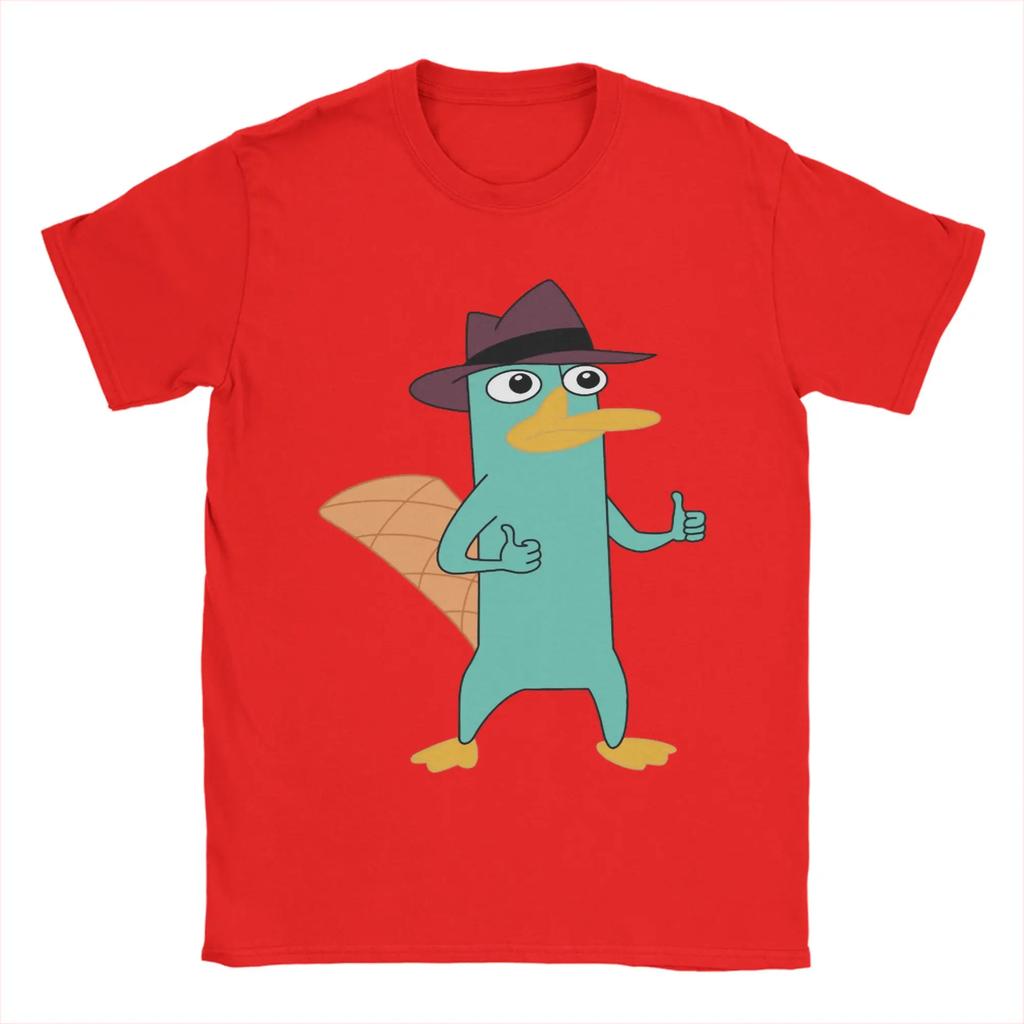 Men Agent Perry the Platypus T Shirts  Cotton Clothes Funny Short Sleeve Round Collar Tee Shirt 4XL 5XL T-Shirt