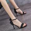 Летние новые брендовые женские босоножки с ремешком на щиколотке, тонкие туфли на высоком каблуке, женские туфли-лодочки, туфли-гладиаторы, сандалии