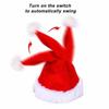 Musical Dance Christmas Santa Hat Singing Dancing Moving Electric Patchwork Hat Plush Adult Hat Winter Warm Xmas Party Gifts